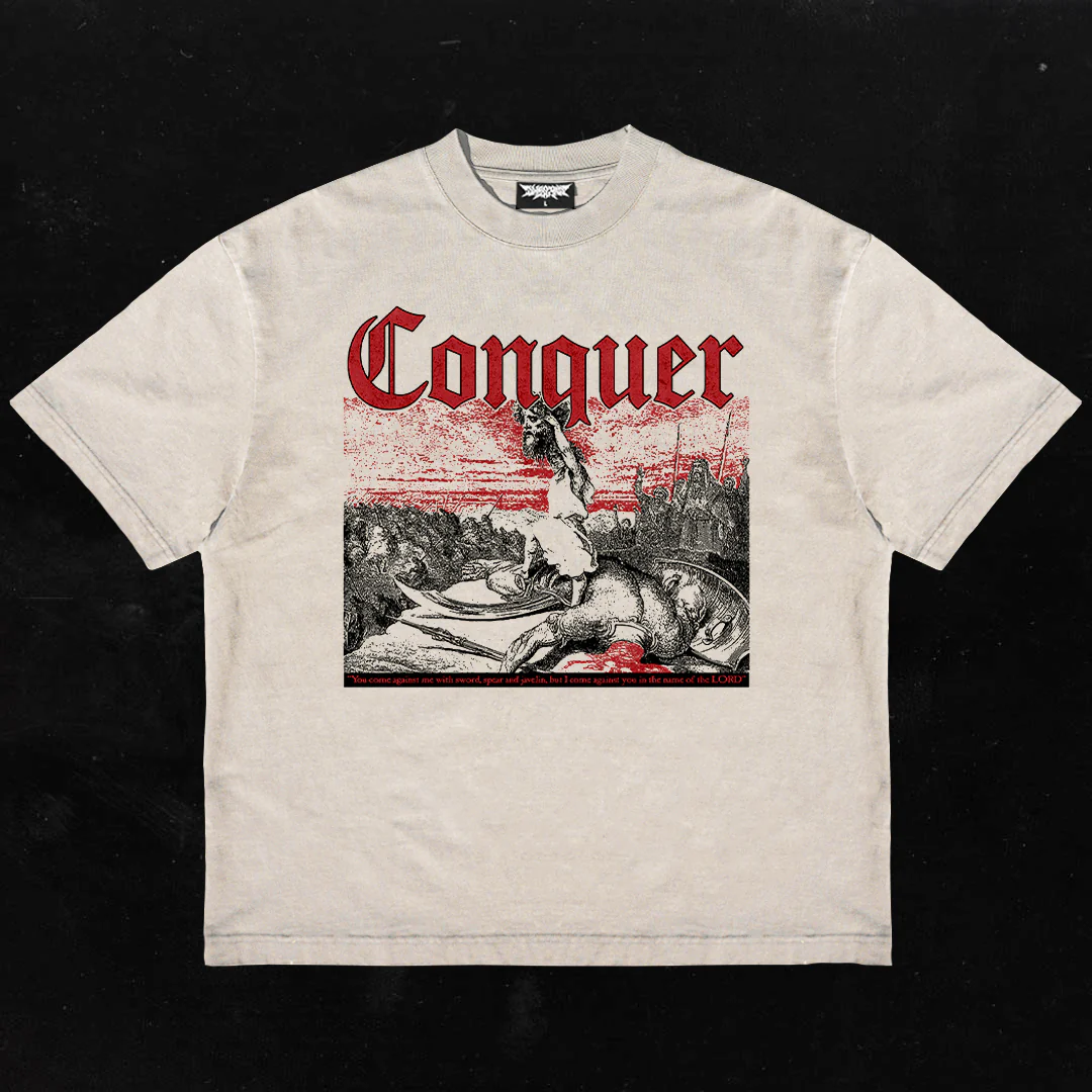 CONQUER - BONE - PREMIUM T-SHIRT - Image 3