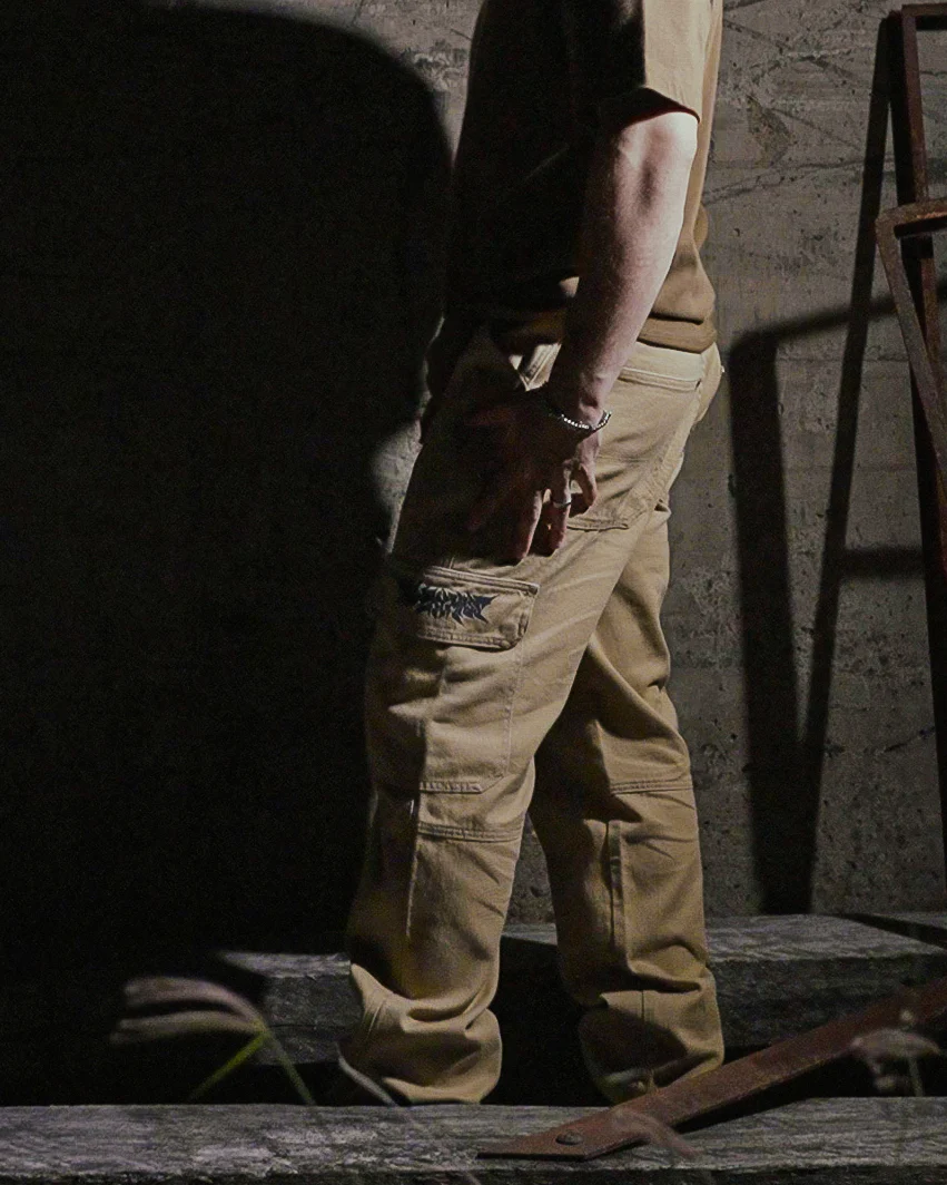 INSIGNIA CARGO JEANS - SAND - Image 3